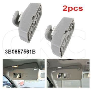 2pcs Sun Visor Clip FOR VW TRANSPORTER T5 T4 PASSAT GOLF LUPO BORA 3B0857561B UK
