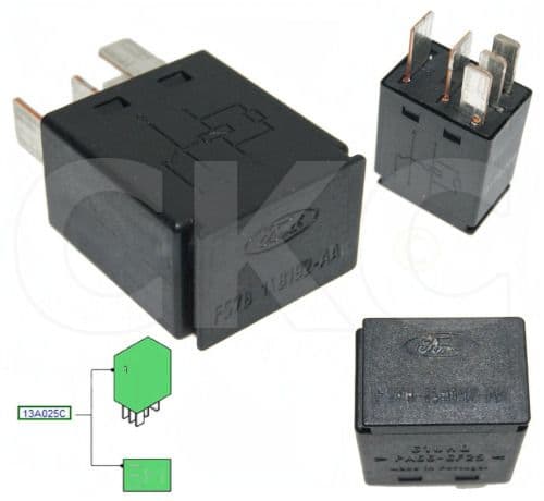 Ford 5-Pin Micro Relay F57B14B192AA – For Focus Fiesta Mondeo Transit Connect