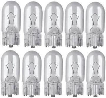 501 Wedge Base Capless Light Bulbs, Cars Side Lights Capless Bulbs 12V 5W