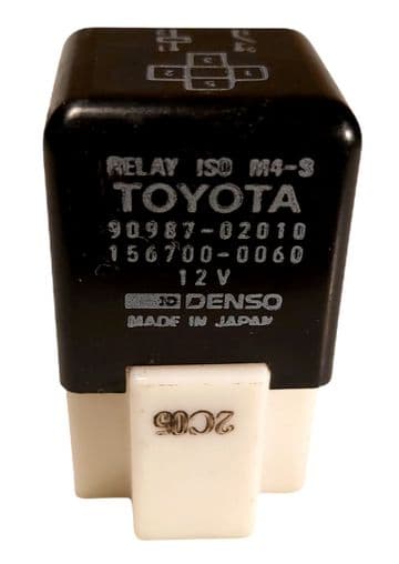 90987-02010 Toyota Lexus 4-Pin Black Relay Denso ISO M4-S Japan 156700-0060