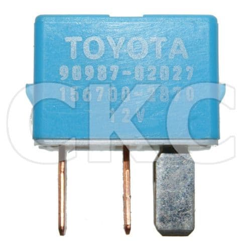 thumbnail image 2 of Toyota/Lexus 4-Pin Blue A/C Cooling Fan Relay – Denso 90987-02027 / 156700-2870 2 of 6
