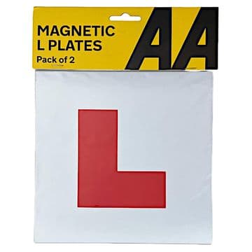 AA 2x Magnetic L Plates UK Learner Exterior Secure Car Driver Plate Sign Pair