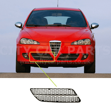 Alfa Romeo 147 2007-2010 Front Bumper Grille With Silver Moulding Driver Side