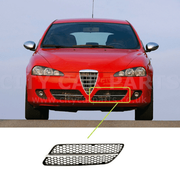 Alfa Romeo 147 2007-2010 Front Bumper Grille With Silver Moulding Passenger Side