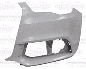 AUD1 A1 FRONT DRIVER SIDE BUMPER CORNER NO WASH JET HOLES NO SENSOR HOLES PRIMED