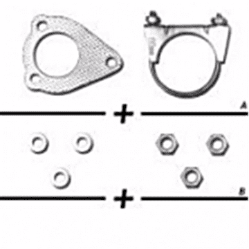 AUDI SEAT SKODA VOLKSWAGEN CATALYTIC CONVERTER EXHAUST FITTING KIT CKVW1023