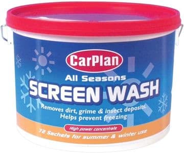 Carplan All Season Concentrated Screen Wash Bucket Containing 72 Sachets SCL072