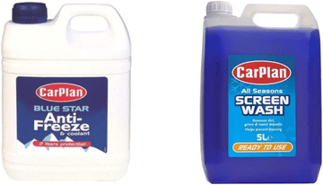 Carplan Blue Star Antifreeze and Coolant, 2 Litre & All Seasons Ready Mixed Scre