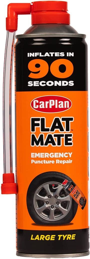 Carplan Flat Mate Emergency Puncture Repair, Tyre Inflator, Large Tyre 500 Ml