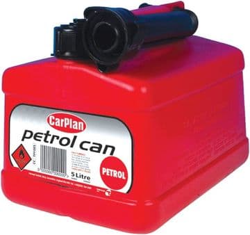 CarPlan Petrol Fuel Jerry Can Tetracan Garage Workshop Plastic Spout Red 5 Litre