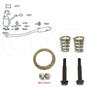 Citroen C1 1.0 Models 2014 To 2022 Front Down Pipe Exhaust Gasket Fitting Kit