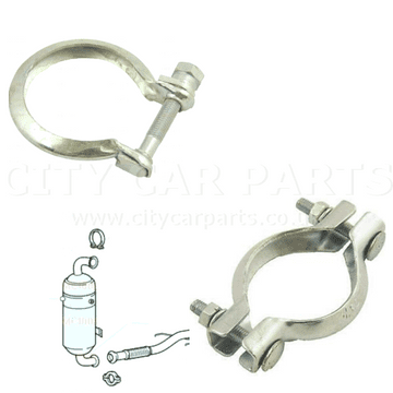 Citroen C2 1.6d Models 2007 To 2009 Upper Cat & Lower Front Down Pipe Clamp Kit