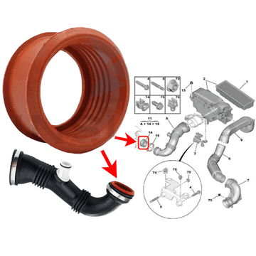 Citroen C2 C3 C4 Picasso Berlingo 1.6 Hdi Turbo Air Pipe Sleeve 1434.C8