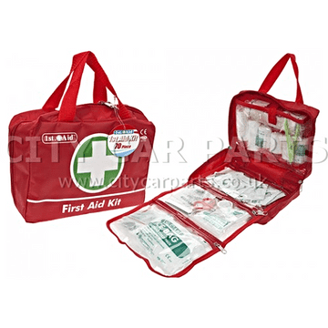 Deluxe Medical First Aid Kit in Nylon Case 70 Piece Bag Travel Home Car Office