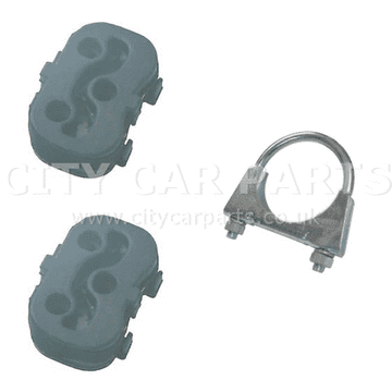 Fiat 500L 330 1.4 Models Rear Silencer Exhaust Back Box Rubbers & Clamp Fitting Kit