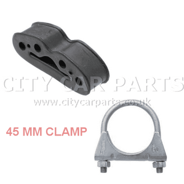 FIAT DOBLO 1.2 MODELS EXHAUST RUBBER MOUNT MOUNTING & CLAMP 45 MM FITTING KIT