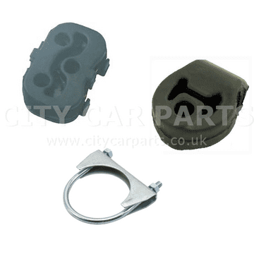 Fiat Grande Punto Rear Silencer Exhaust Back Box Rubbers & Clamp Fitting Kit
