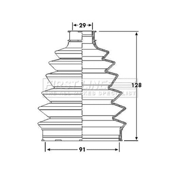 FIRST LINE Front Outer CV Boot Kit for Ford Transit Custom 2.2 (04/12-Present)