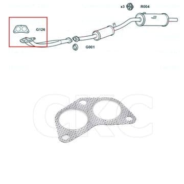 For Bedfold Rascal Models Front Down Pipe Upper Manifold Exhaust Gasket