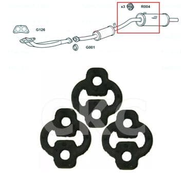 For Bedford Rascal Models Rear Exhaust Silencer Back Box Rubber Hanger Support