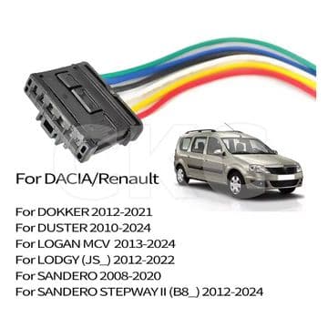 For Dacia Renault Logan Lodgy Rear Tail Light Lamp Bulb Holder Wiring Harness