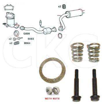 For Honda Jazz GE 1.2 & 1.4 MPV Front Down Pipe Exhaust Gasket Fitting Kit