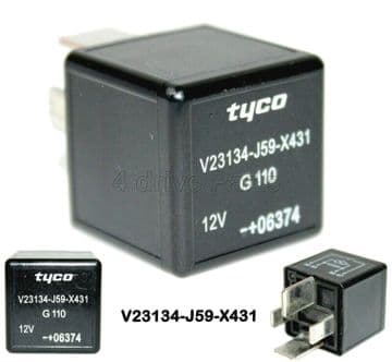 For Mazda 2 3 6 5 RX7 323 626 4-Pin Black Relay G110 Tyco V23134-J59-X43