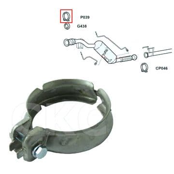 For Mercedes Sprinter MK2 2.1 MPV & Van Cab Upper Front Down Pipe Exhaust Clamp