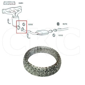 For Nissan Qashqai J10 2.0 SUV Front Down Pipe Section Exhaust Fitting Gasket