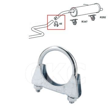 For Peugeot 207 Models 1.4 Rear Back Box Silencer Exhaust Clamp