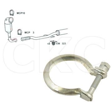 For Peugeot 208 IA 1.2 Hatchback 2015 To 2019 Front Lower Down Exhaust Clamp