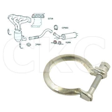 For Peugeot 5008 T87 1.2 & 1.6 MPV Front Lower Down Pipe Mid Exhaust Clamp