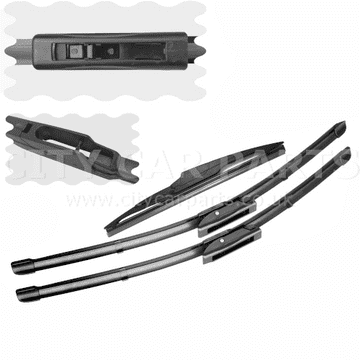 For Renault Clio 05-12 Front/Rear Windscreen 24" 16" 14" Flat Aero Wiper Blades