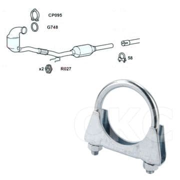 For Seat Ibiza MK4 & Fabia MK3 (NJ) 1.2 Front Down Pipe Exhaust Lower Clamp