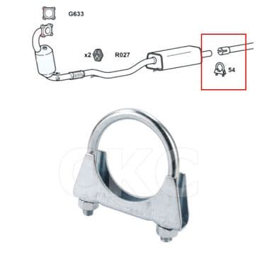 For Seat Toledo NH Models 1.4 Front Down Pipe Lower Exhaust Silencer Clamp