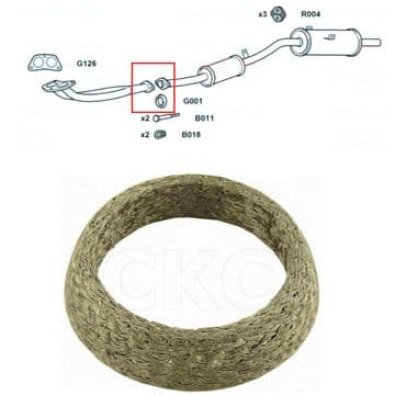 For Suzuki Supercarry SK410 Models Front Down Pipe Upper Section Exhaust Gasket