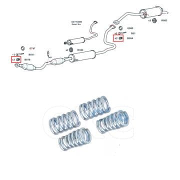 For Toyota Prius NWW20 Model 1.5 Catalytic Converter & Rear Exhaust Fitting Kit