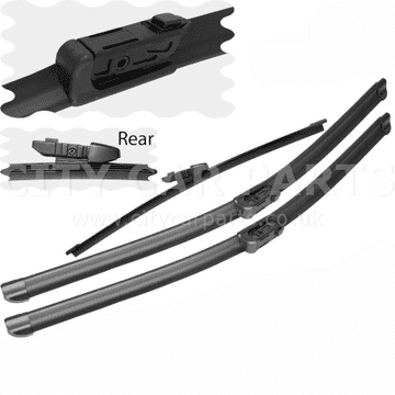 For VW Polo 2009-2017 Front/Rear Windscreen 24" 16" 11" Wiper Blades