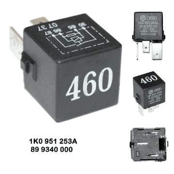 Genuine Audi VW Seat Skoda Engine ECU Control No.460 Black Relay 1K0951253A