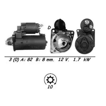 Genuine WAI Starter Motor for Vauxhall Vectra CDTi 150 Z19DTH 1.9 (04/04-12/09)