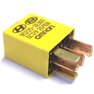 Kia Hyundai (2000-2015) Multi-Use 5-Pin Yellow Relay Omron 95225-2E300 12V 20/10A