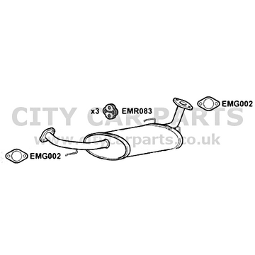 KIA SORENTO DIESEL 2.5 ATV/SUV MODELS 12/2003 TO 10/2006 EXHAUST MIDDLE BOX EXKA3011