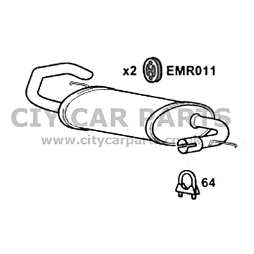 LAND ROVER FREELANDER 2.0 DIESEL MODELS 97 TO 2007 EXHAUST REAR BOX SILENCER KIT EXLR6002