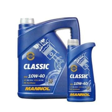 MANNOL 5+1L Classic Semi-Synthetic Engine Oil 10W-40 API SN/CH-4 ACEA A3/B6