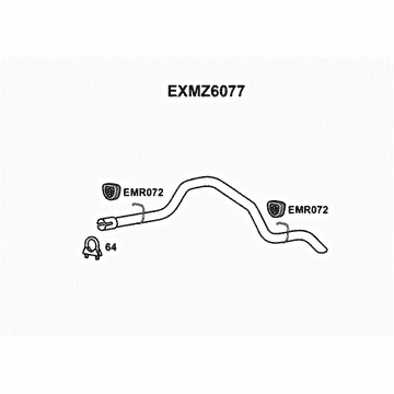 MERCEDES BENZ SPRINTER MODELS 2.2 & 2.7 EXHAUST TAIL PIPE (LH SIDE EXIT) EXMZ6077