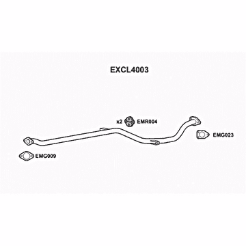 MITSUBISHI COLT AND PROTON COMPACT EXHAUST CENTRE PIPE EXCL4003