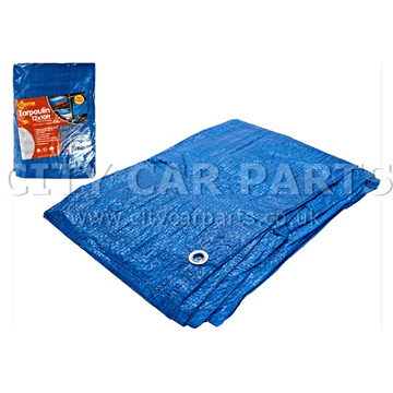 MULTIPURPOSE BLUE TARPAULIN 12 X 10 HEAVY DUTY WATERPROOF COVER CAMP GROUNDSHEET