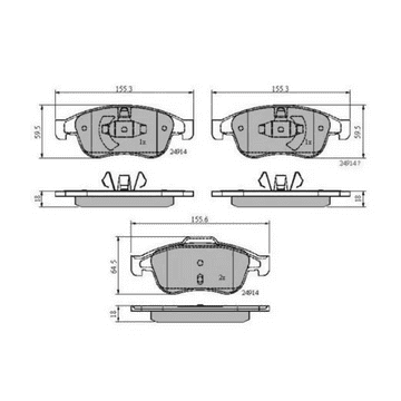 NAP Front Brake Pad Set for Dacia Duster dCi 110 1.5 May 2015 to April 2019