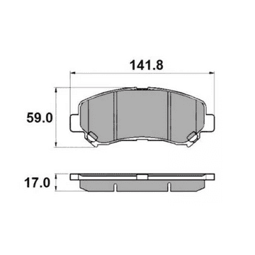 NAP Front Brake Pad Set for Nissan Qashqai +2 1.6 January 2009 to December 2011