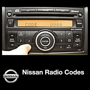 NISSAN RADIO CODE CLARION STEREO UNLOCK CODES ALL MODELS PIN CODE